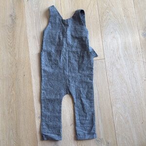 June Isle linen toddler overalls. Size 1-2T.l